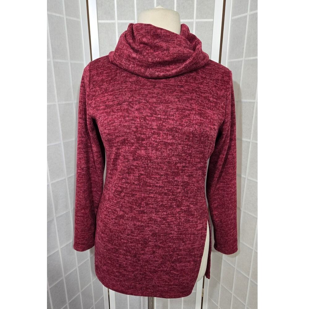 Ashley Stewart Women's Burgundy Cowl Neck Sweater Shirt Plus Size: 10/12 (0X)